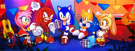 Camping Night with Sonic, Tails, Knuckles, Amy and Cream (artist ...