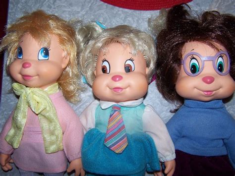 3 CHIPETTE CHIPMUNKS DOLLS VINTAGE IDEAL 1984 JEANETTE BRITTANY ...