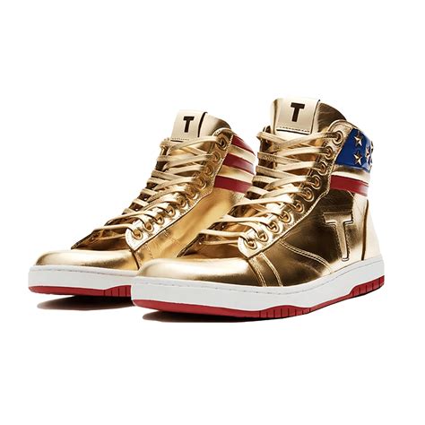 Trump Sneakers Never_Sur_render Gold Shoes High top Gym 2024 MAGA President Donald Shoe Mens ...