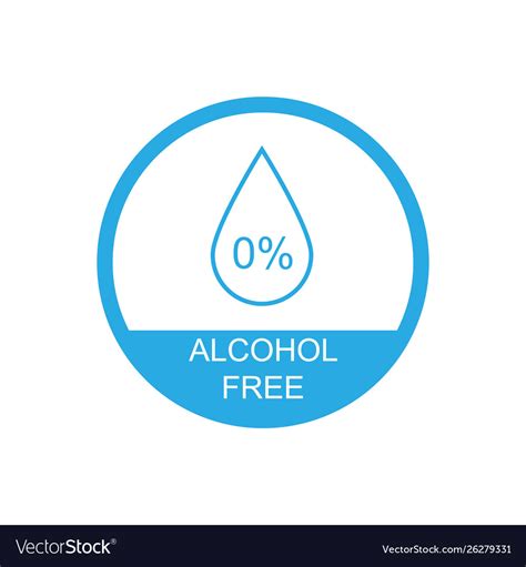 Alcohol free icon symbol eps10 Royalty Free Vector Image