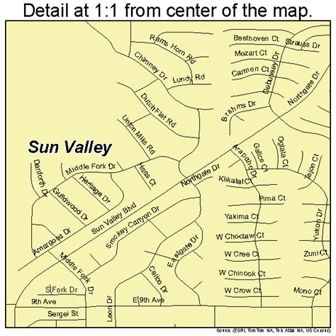 Sun Valley Nevada Street Map 3271600