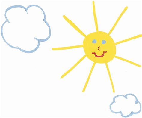 Sunny day, kids draw. | Drawing for kids, Sunny days, Preschool activities