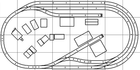 Model Railroad Track Plan - HO Scale "Factory Town" for 4x8 Platform