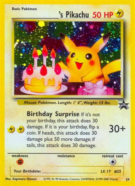 Birthday Pikachu (Wizards Black Star Promos 24) — PkmnCards