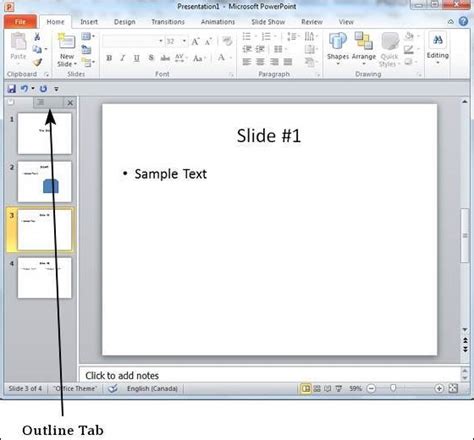 Working With Outlines in Powerpoint 2010