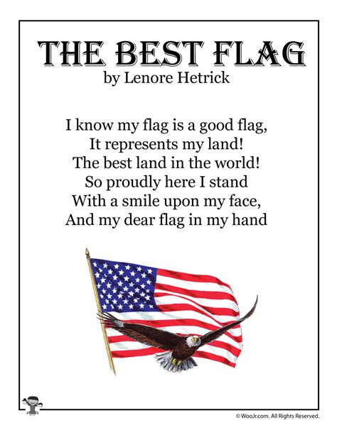 The Best Flag Poem for Children | Woo! Jr. Kids Activities : Children's ...