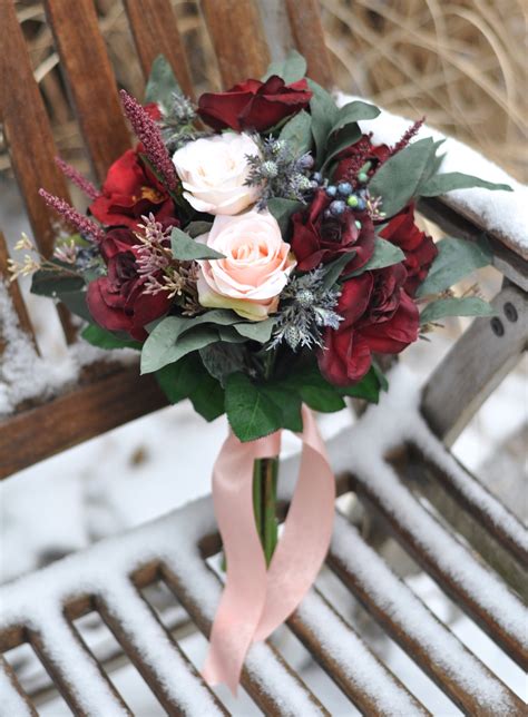 Burgundy Wedding Bouquets | Dresses Images 2022