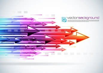 Colorful arrows background Free Vector Download | FreeImages