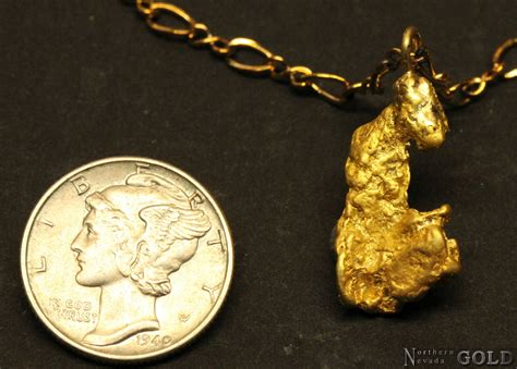 Gold Nugget necklace 4347J