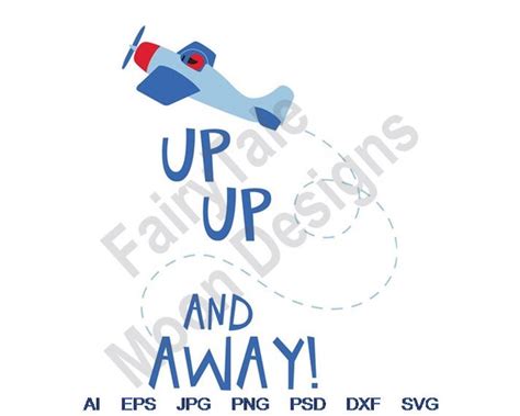 Up and Away Svg Dxf Eps Png Jpg Vector Art Clipart | Etsy