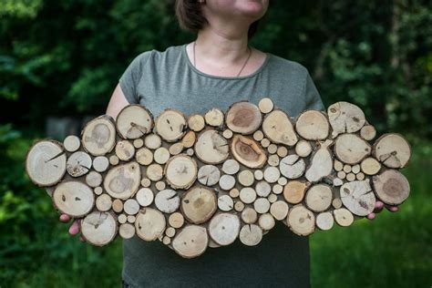 Natural raw tree slices rustic wall hanging sculpture wooden | Etsy | Rustic wall hangings ...