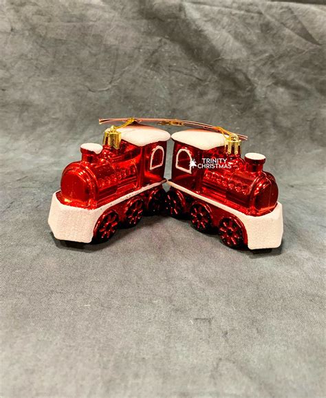 Red Christmas Train Ornament - Festive Holiday Decoration