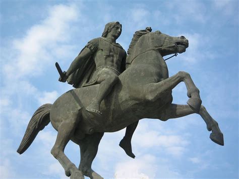 The Statue of Alexander the Great, in the northern Greek city of Thessaloniki. Thessaloniki was ...