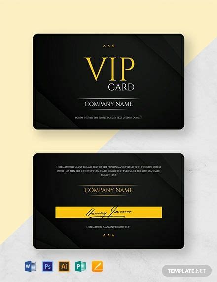 VIP Membership Card Template - Download in Word, Illustrator, PSD ...