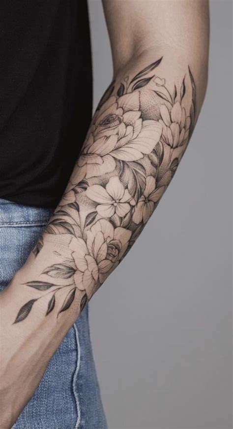 tattoo | Floral tattoo sleeve, Arm sleeve tattoos for women, Elbow tattoos