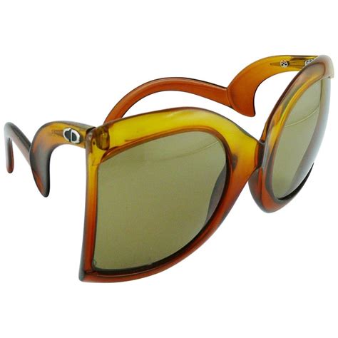 Christian Dior Vintage Oversized Sunglasses with Extravagant Shape Temples For Sale at 1stDibs ...