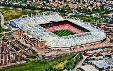 Stadium of Light, aerial view, R, Sunderland AFC Stadium, english ...