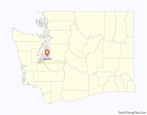 Map of Ruston town, Washington - Thong Thai Real