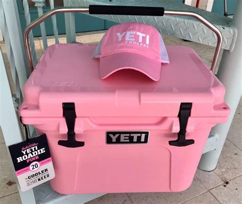 Pink Yeti Cooler Roadie 20 LIMITED EDITION PINK Plus Pink Yeti Trucker Hat NWT 29882309773 ...