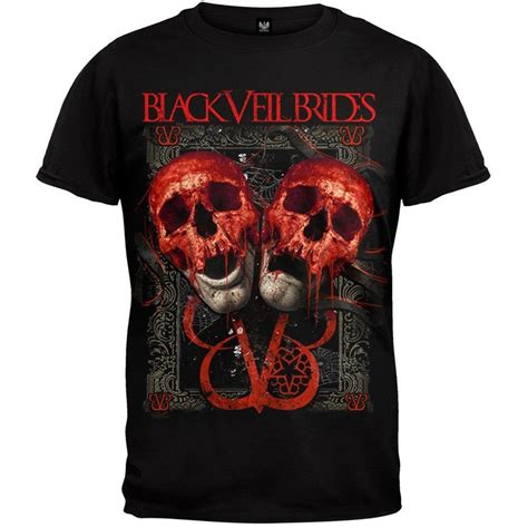 Black Veil Brides - Double Skull Soft T-Shirt | Black veil brides, Mens tshirts, Rock t shirts