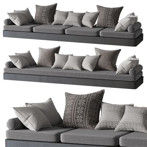 Window Sill Cushions 2 - 3D Model for Corona