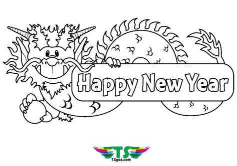 Chinese new year coloring pages for kindergarten - TSgos.com