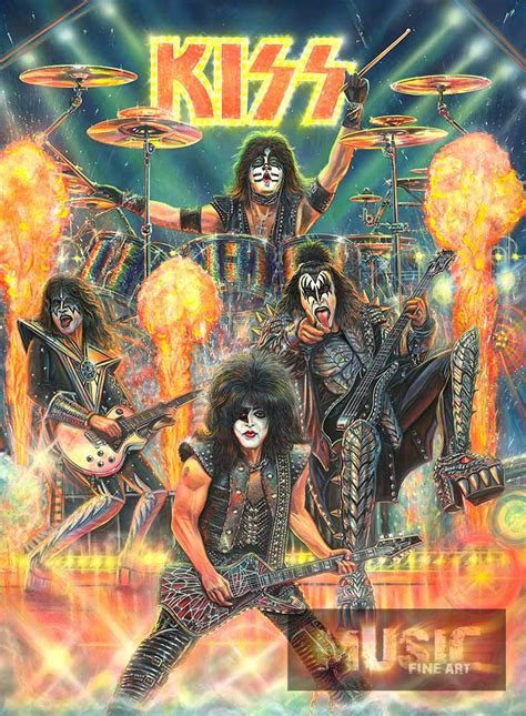 Kiss Rock Band Artwork | End of the Road Tour | Marc Lacourciere