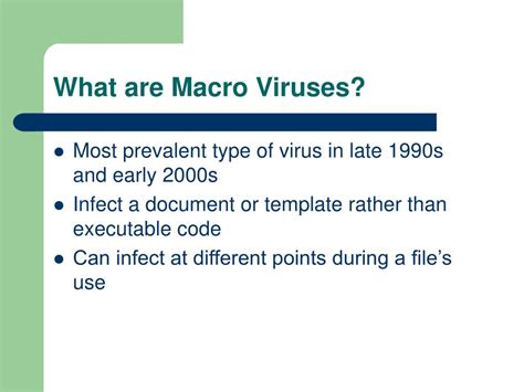 PPT - Macro Viruses PowerPoint Presentation, free download - ID:709101