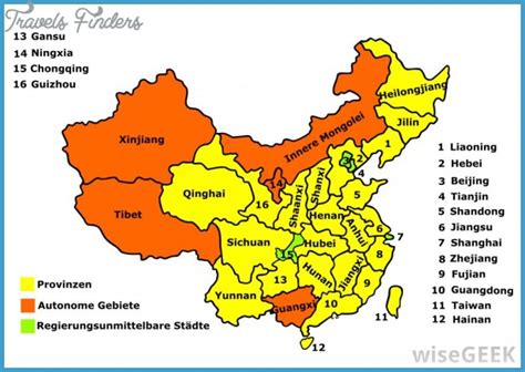 China Time Zone Map - TravelsFinders.Com