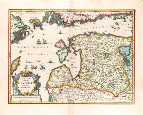 Baltics - Livonia by Joannes Janssonius. | Sanderus Antique Maps - Antique Map Webshop