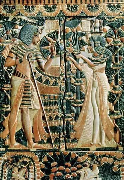 Beyond Egypt Travel Offers; Tutankhamun and his wife in a garden (1370-52 BC). #Egypt # ...