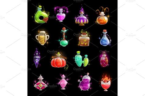 Halloween potion, elixir and poison | Pre-Designed Vector Graphics ...