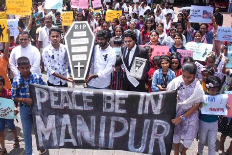 Manipur | Demonstrations held in Manipur demanding peaceful resolution to crisis - Telegraph India