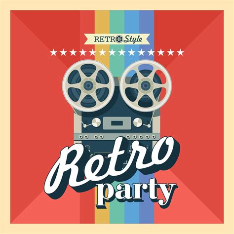 Reel to reel tape. Retro party. Vector illustration poster. 5657056 Vector Art at Vecteezy