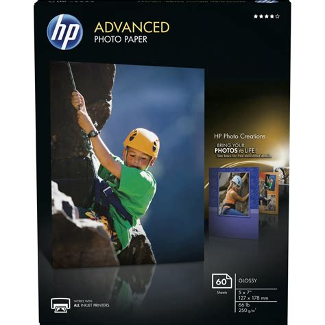 HP Advanced Inkjet Photo Paper, White, 60 / Pack (Quantity) - Walmart ...