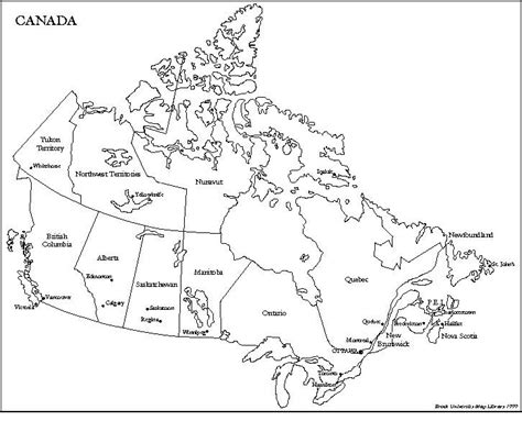 Blank Political Map Of Canada