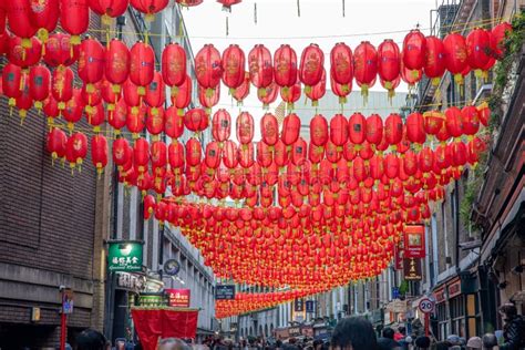 Chinese New Year Decorations in Chinatown London Editorial Photo - Image of tourist, culture ...