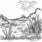 Pond Coloring Pages  Free & Printable sketch template