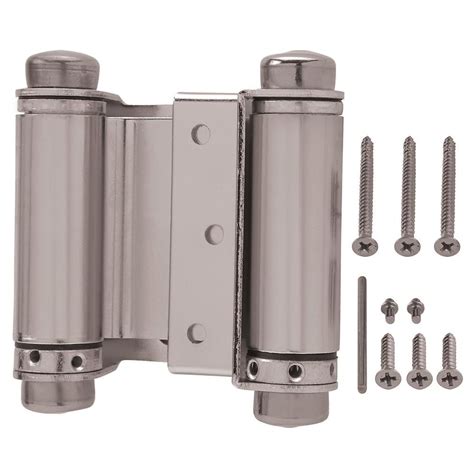 Everbilt 3 in. Square Radius Satin Nickel Double Action Spring Door ...