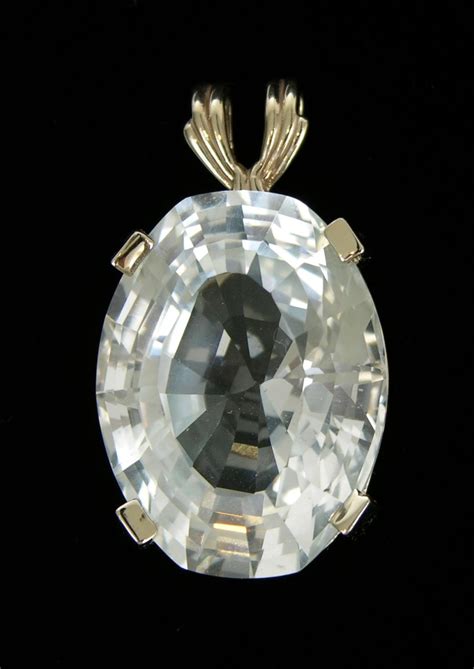 A Huge Oval Goshenite Set in a White Gold Mount , 05.16.08, Sold: $287.5