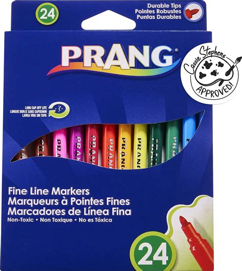 Prang Fine Line Art Markers, Washable, 2.75mm Fine Tip, 24-Color Set ...