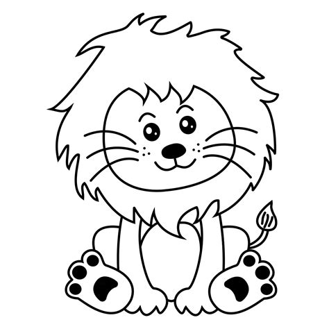 lion outlines - Clip Art Library
