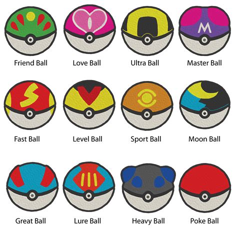 Pokeball 1 & 2 GEN: Pokemon Digital Embroidery 4x4 - Etsy