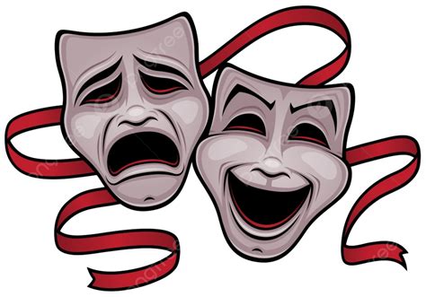 Comedy Tragedy Mask Vector Design Images, Vector Illustration Of Comedy And Tragedy Theater ...