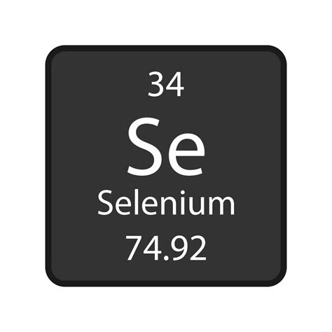 Selenium symbol. Chemical element of the periodic table. Vector ...