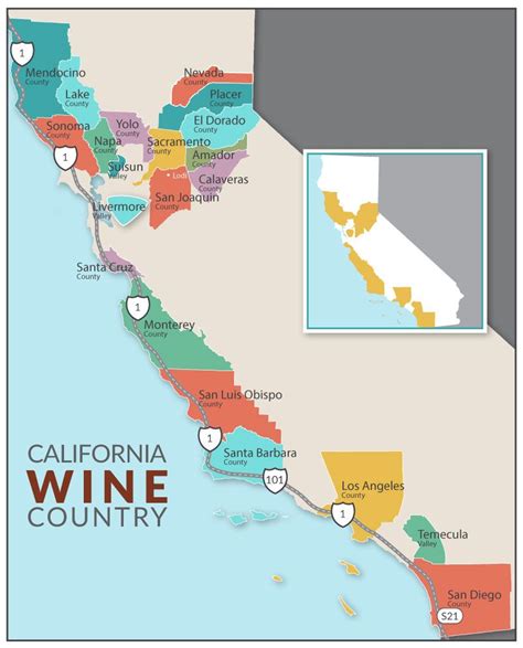 Pin by Jean Slaughter on Drinks | Wine map, Wine region map, Wine country california