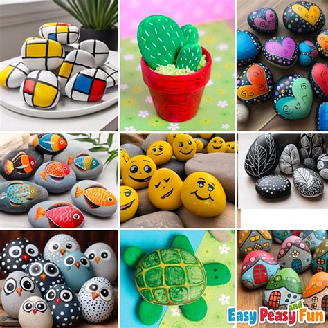 25+ Creative Rock Painting Ideas - Easy Peasy and Fun