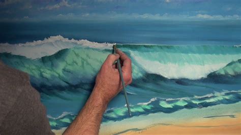 Painting a seascape in acrylics - YouTube