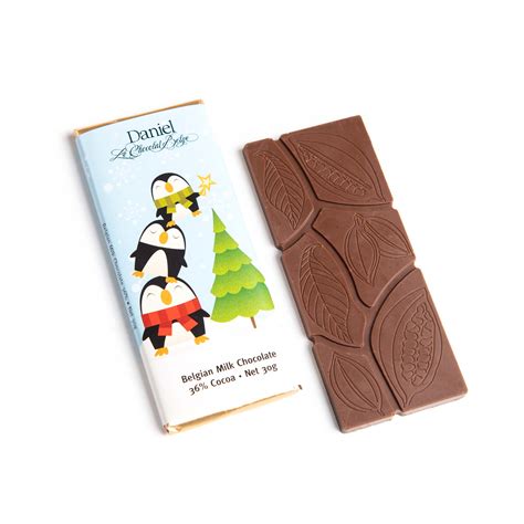 Penguin Family Milk Chocolate Bar, 30g - Daniel Chocolates