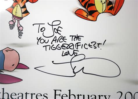 The Tigger Movie Signed One-Sheet Movie Poster - ID: octtigger19359 ...